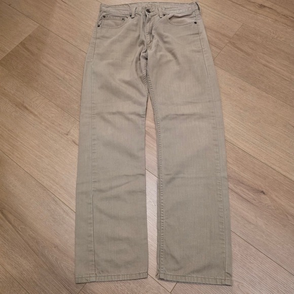 Levi's Other - Levis 505 Jeans Mens 32x32 Tan Khaki Regular Fit Straight Leg White Tab